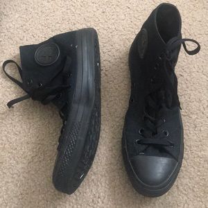 All black high top converse MENS
